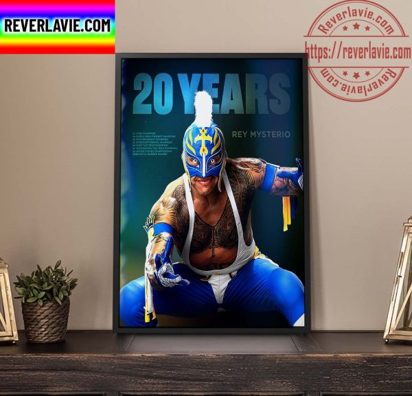 WWE Raw 20 Years Rey Mysterio Month Of Mysterio Home Decor Poster Canvas