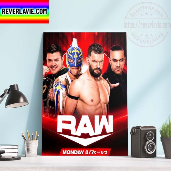 WWE Raw Rey Mysterio and Dom Mysterio Take On Finn Balor and Archer Of Infamy Home Decor Poster Canvas