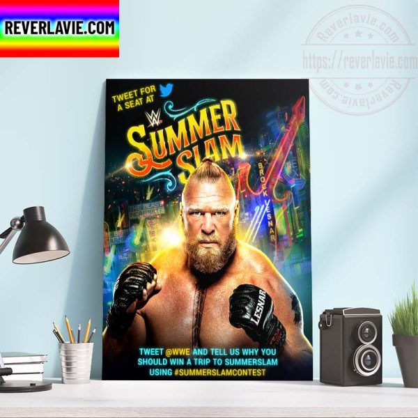 WWE Summer Slam Contest Brock Lesnar Home Decor Poster Canvas