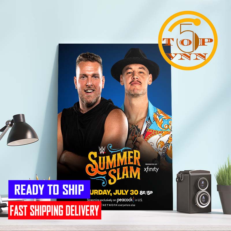 WWE Summer Slam Pat McAfee vs Baron Corbin Fan Gifts Poster Canvas