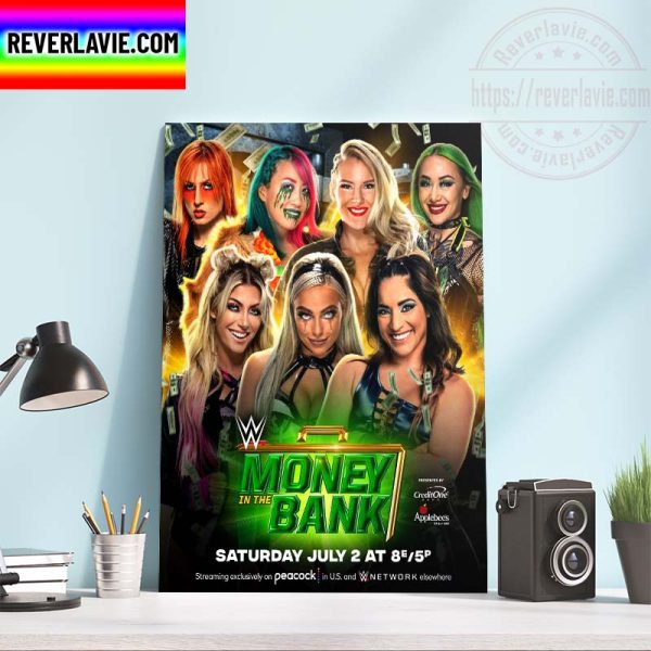 WWE The Womens MITB Ladder Match Home Decor Poster Canvas
