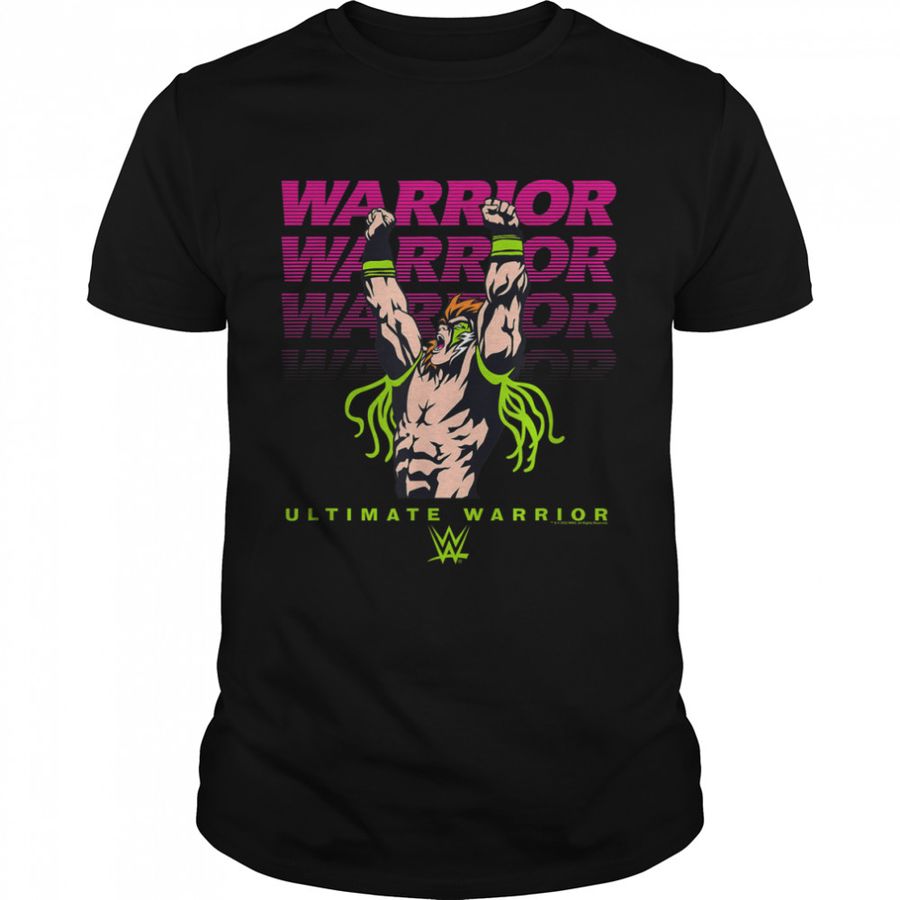 WWE Ultimate Warrior Text Stack Comic Cover T-Shirt