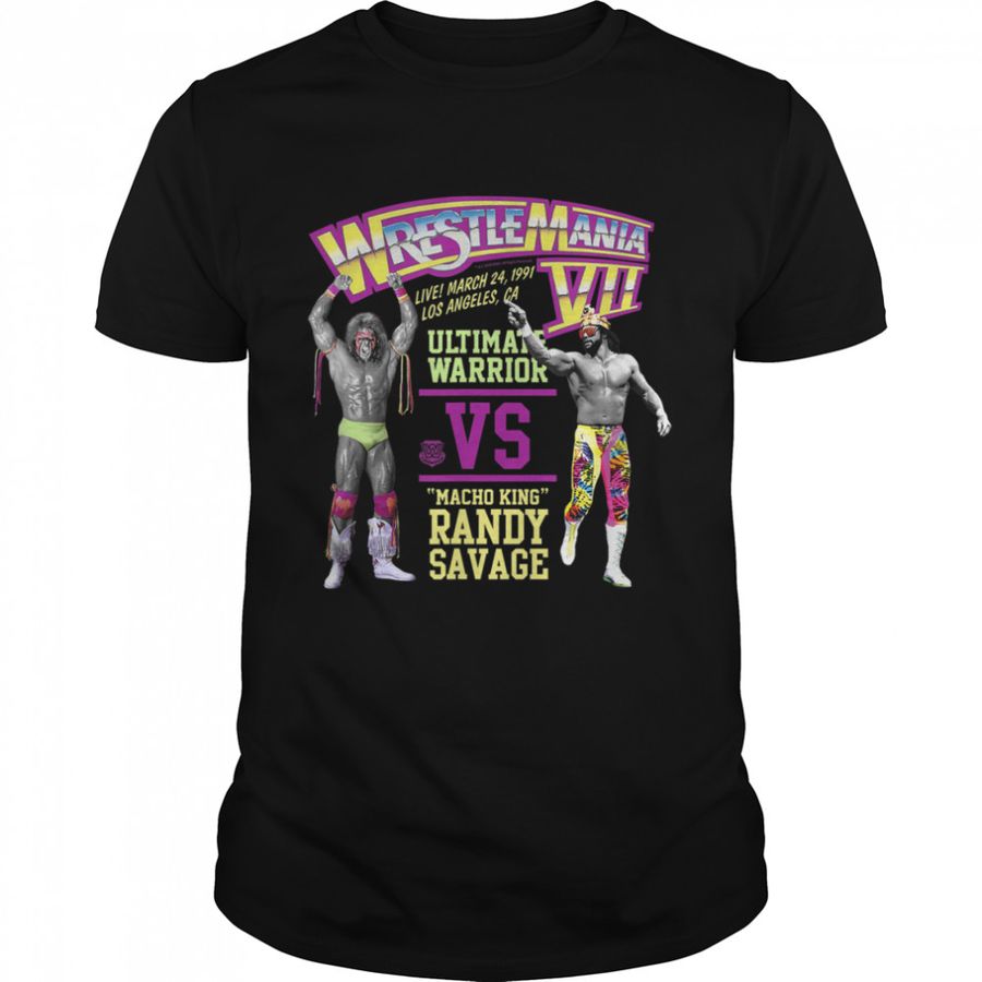 WWE Warrior vs Macho Wrestlemania T-Shirt
