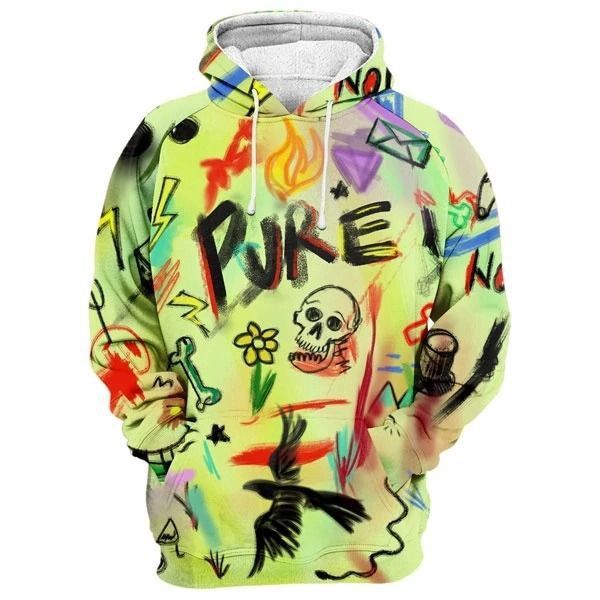 YELLOW PURE All Over Printed Hoodie
