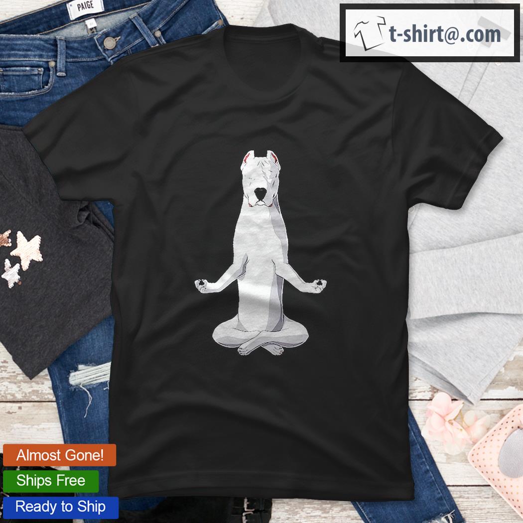 Yoga Dog Dogo Argentino Gift Shirt