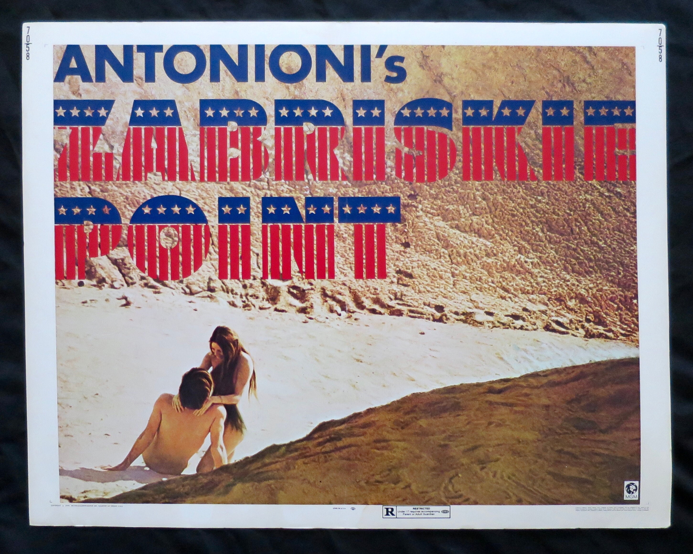 ZABRISKIE POINT - Half Sheet Orig 1970 - Fine Cond 22x28 - Michelangelo Antonioni's '60s Counter Culture Film - Rod Taylor