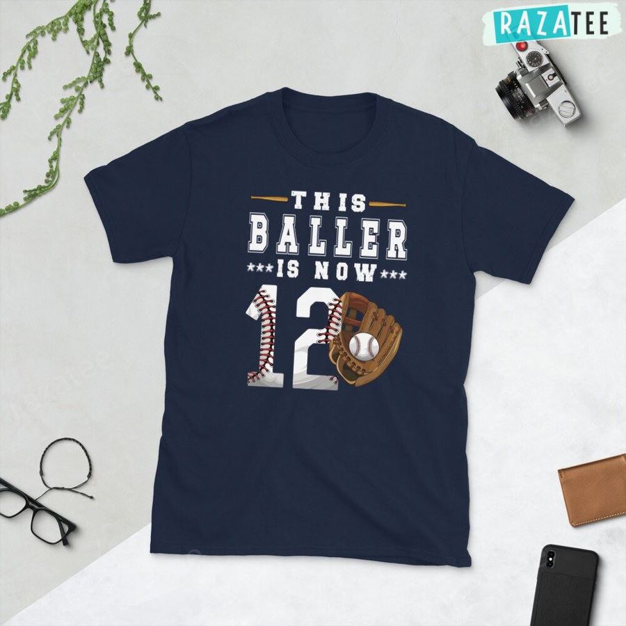 12th Birthday Gift Baseball Player 12 Year Old Boy Unisex Happy 12Th Birthday Son Shirt