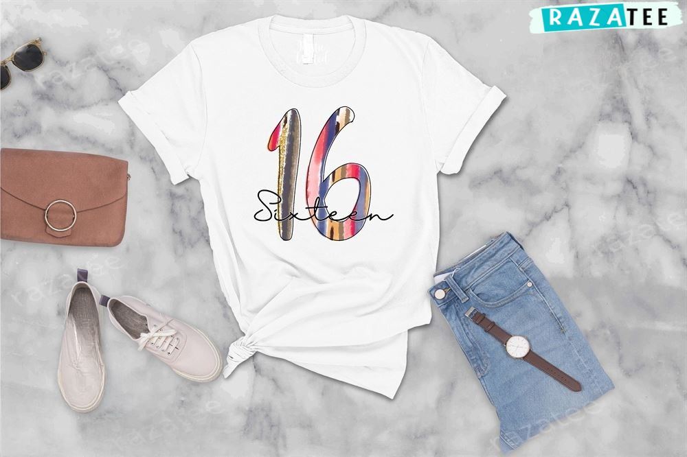 16th Birthday Shirt, 16th Birthday Party Tee, 16th Birthday Gift For Daughter, 16 Birthday Ideas For Daughter