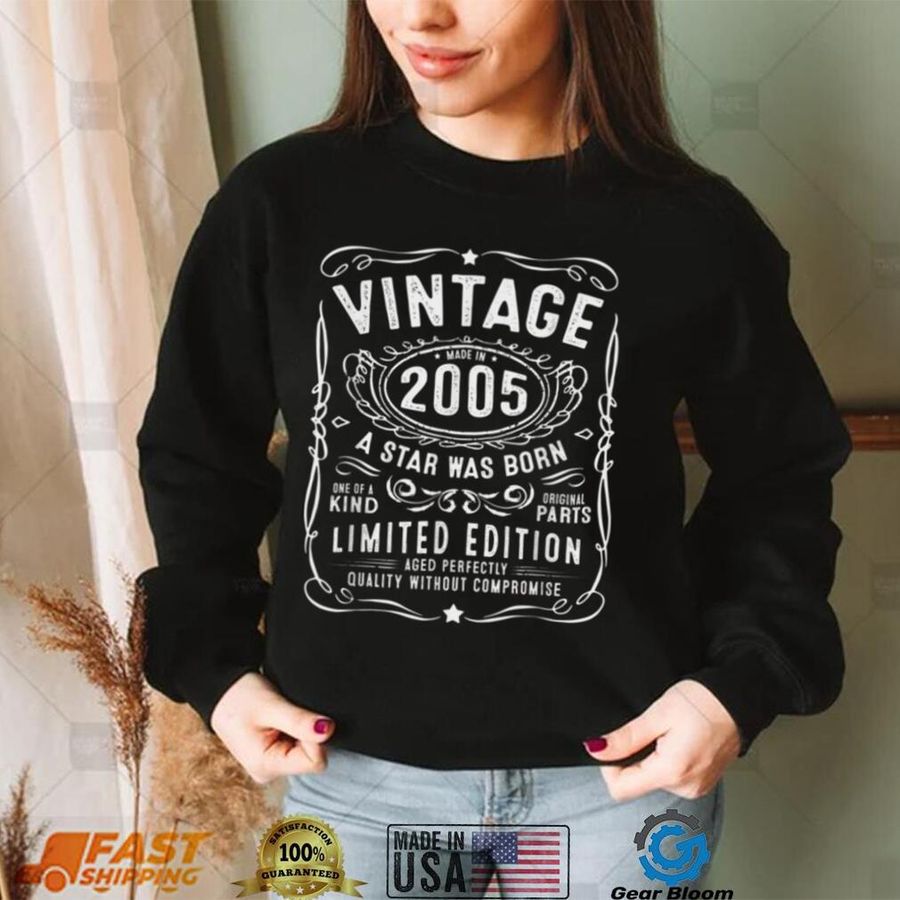 17 Year Old Gifts Vintage 2005 Made In 2005 17th Birthday T Shirt