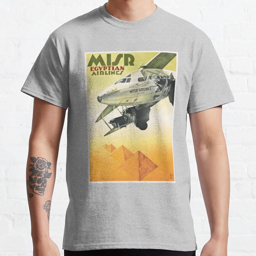 1937 MISR Egyptian Airlines Advertising Poster Classic T-Shirt