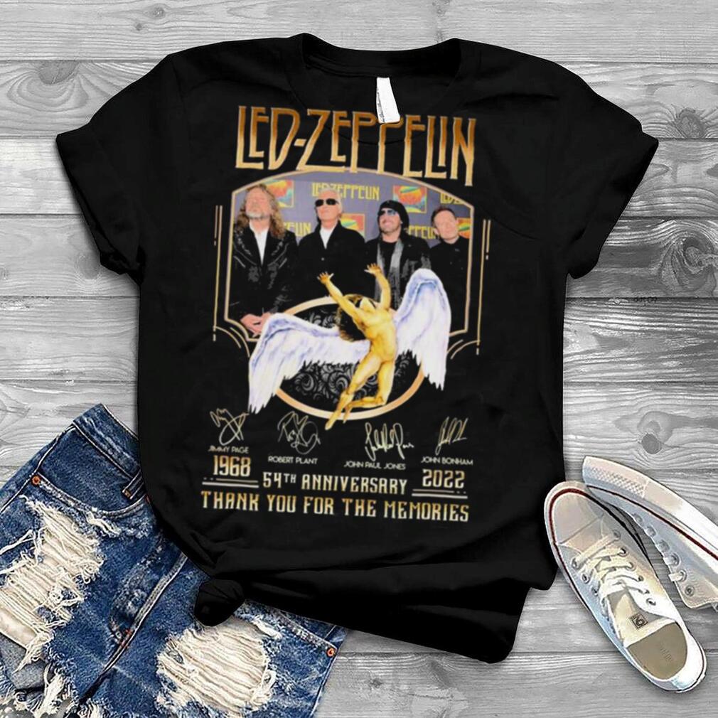 1968 2022 Led Zeppelin 54th Anniversary Thank You For The Memories Signatures Shirt