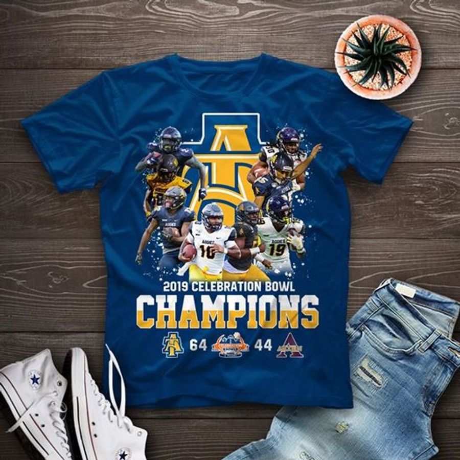 2019 Celebration Bowl Champions 64 44 T Shirt Blue B1 Yz0x2 Size S Up To 5XL