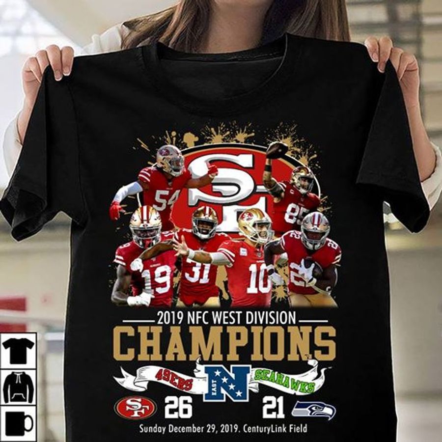 2019 Nfc West Division Champions Sers Serhawee 26 21 Sunday December 29 2019 Country Link T Shirt Black B1 7jyi6 Plus Size