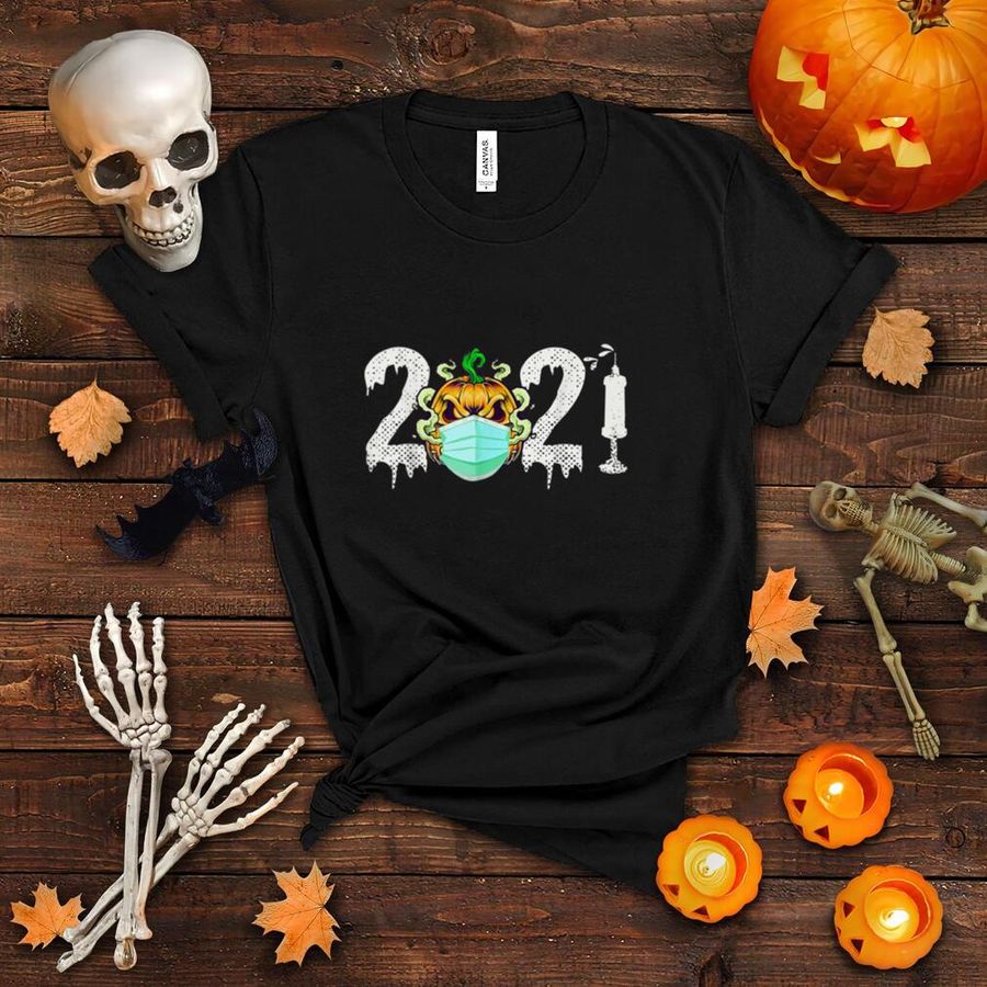 2021 Halloween Pumpkin Wear Mask Funny Party Men Women Boys T Shirt