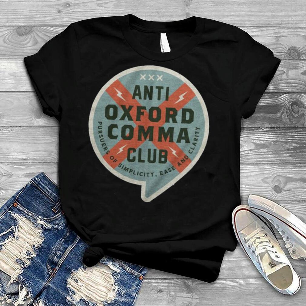 2022 official Anti Oxford Comma Club shirt
