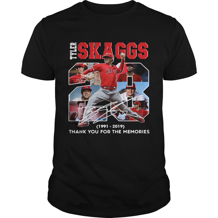 28 Years Tyler Skaggs 1991 2022 Thank You For The Memories Shirt, Sports Shirt Font