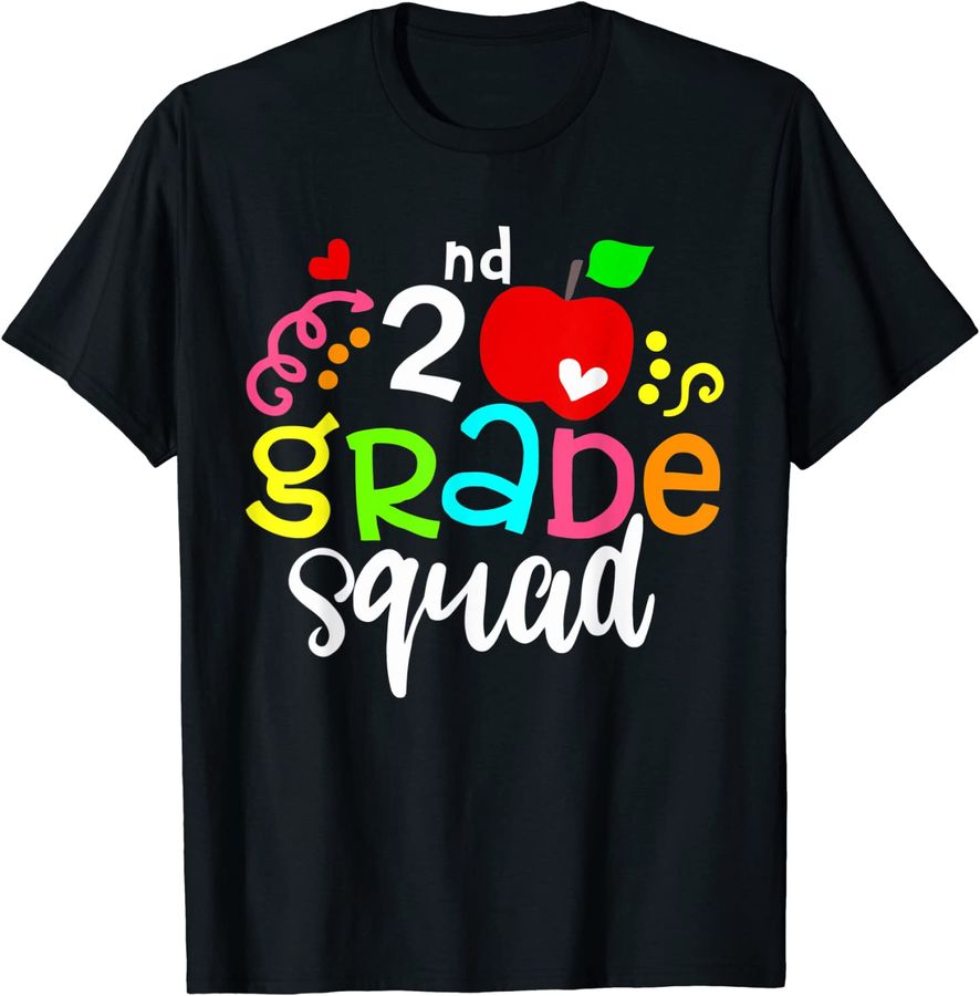 2nd Grade Squad Shirt Funny Second Grade Team Back To School