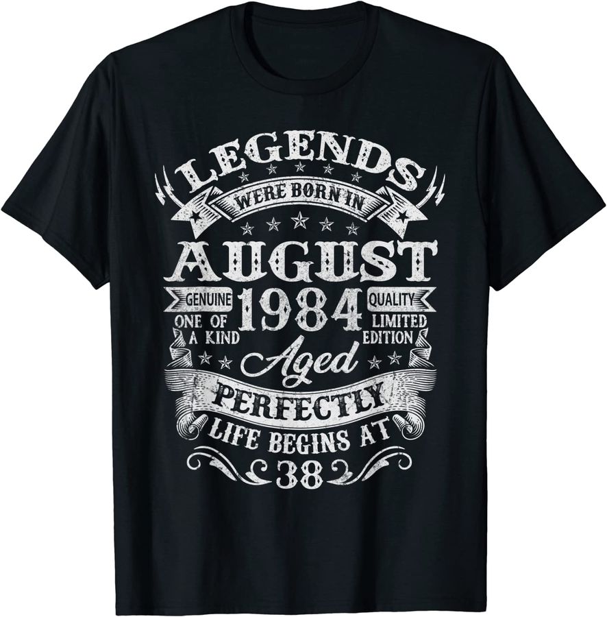 38 Yrs Old Birthday Legends Born August 1984 38th Birthday