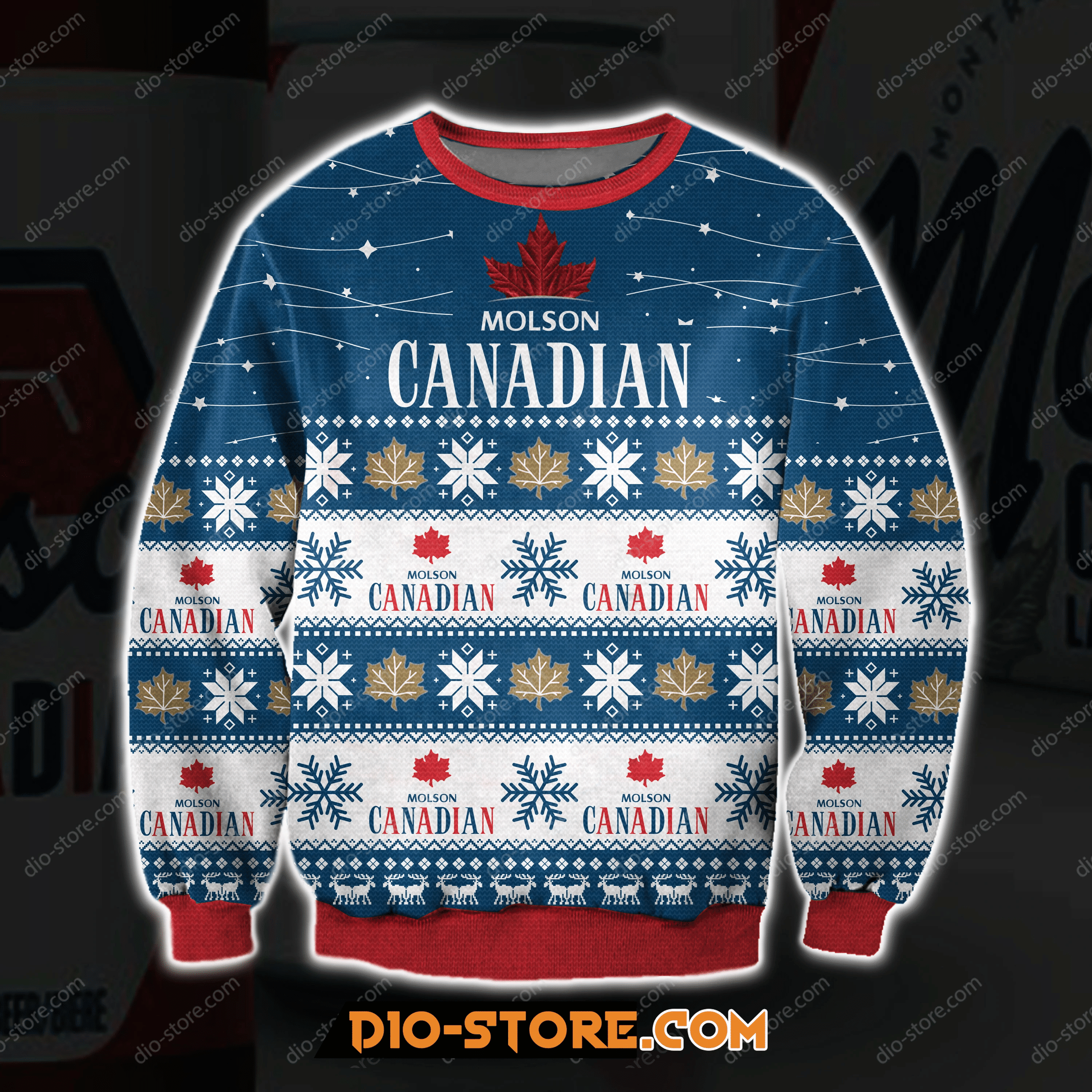 3D All Over Print Molson Canadian Ugly Christmas Sweater Ugly
