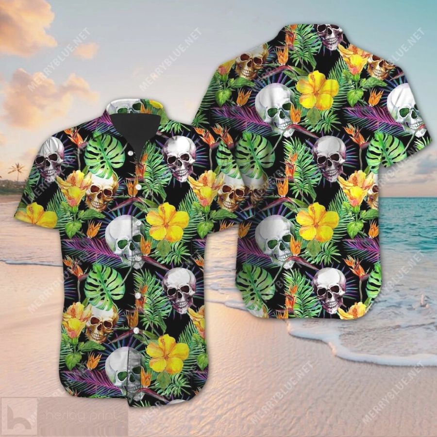 3d Graphic Colorful Skull Hawaiian Shirt For Men Women