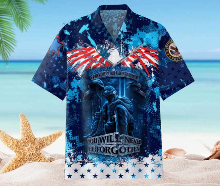 3d You Will Never Be Forgotten Veteran For Beer Hawaii Shirt