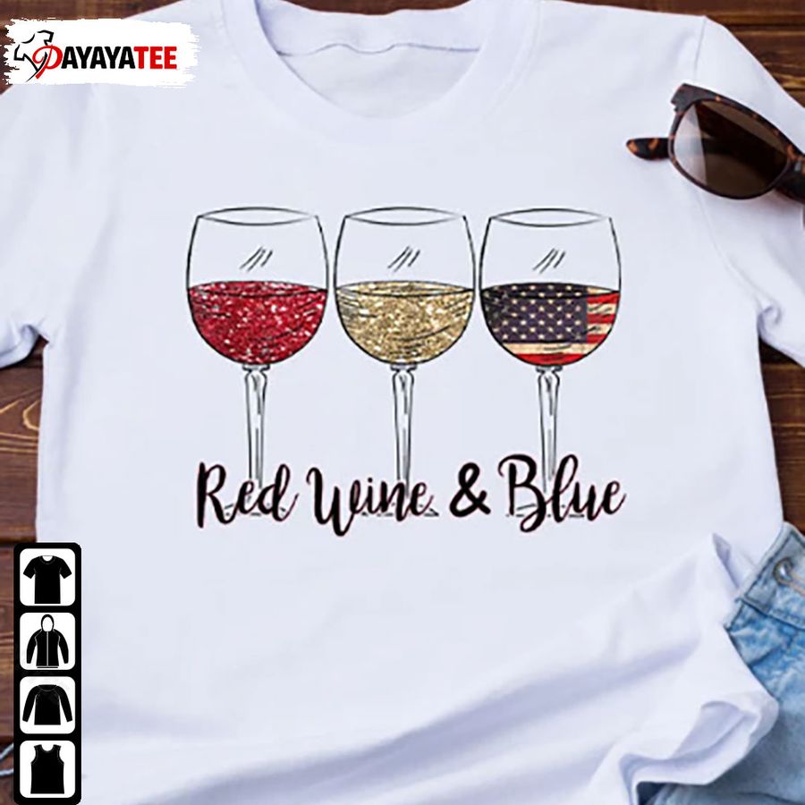 4Th Of July Red Wine And Blue Shirt Tank Top
