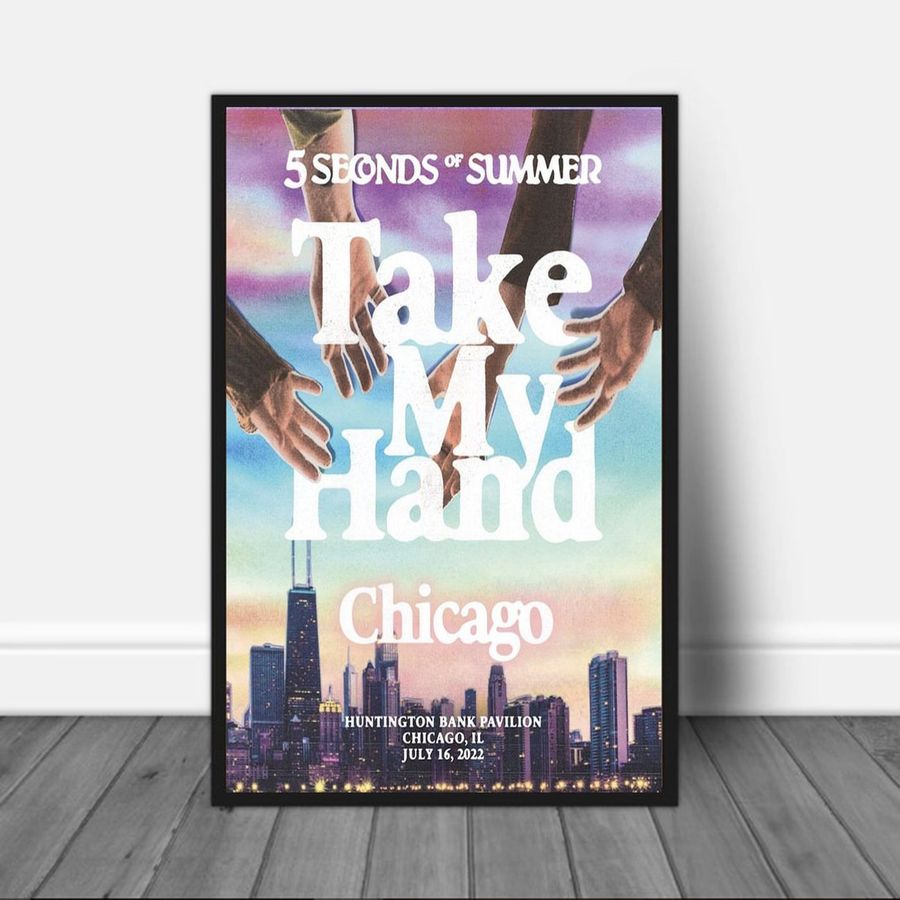 5 Seconds of Summer Take My Hand Canvas Poster, 5SOS Take My Hand Poster, 5SOS Take My Hand World Tour Poster Wall Art