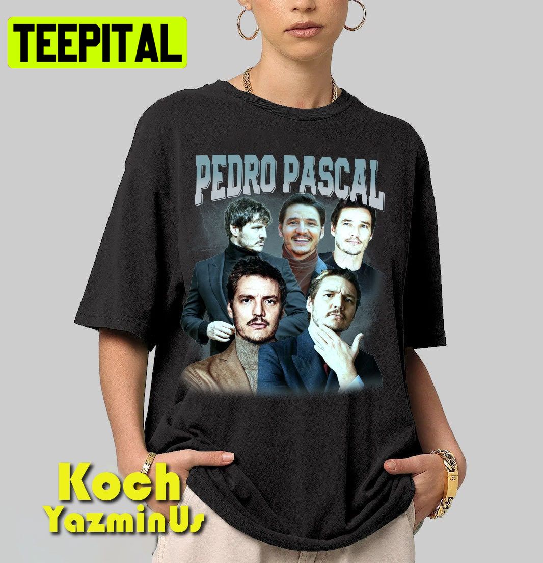 90s Vintage Art Pedro Pascal Trending Unisex T-Shirt