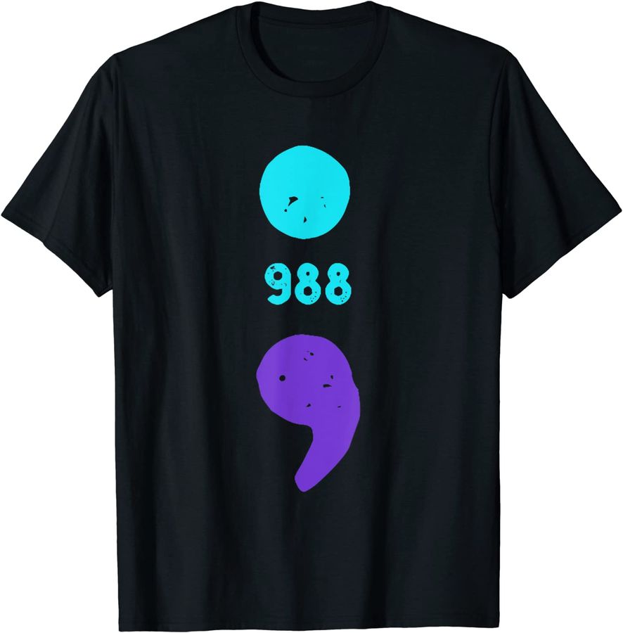 988 Shirt - Suicide Prevention 988 Comma