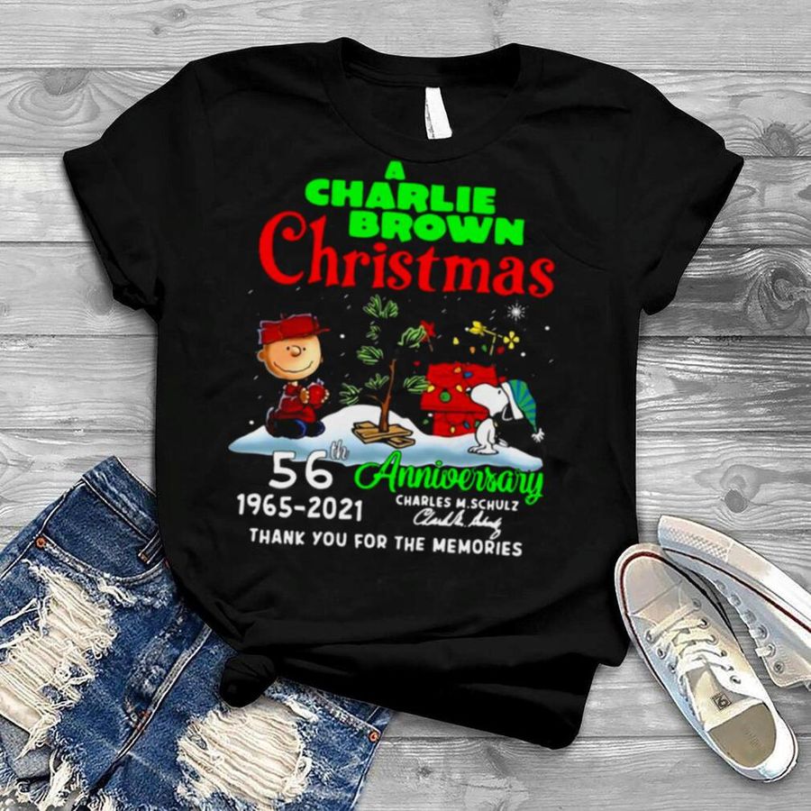 A Charlie Brown Christmas 56th Anniversary 1965 2021 Thank You For The Memories T shirt