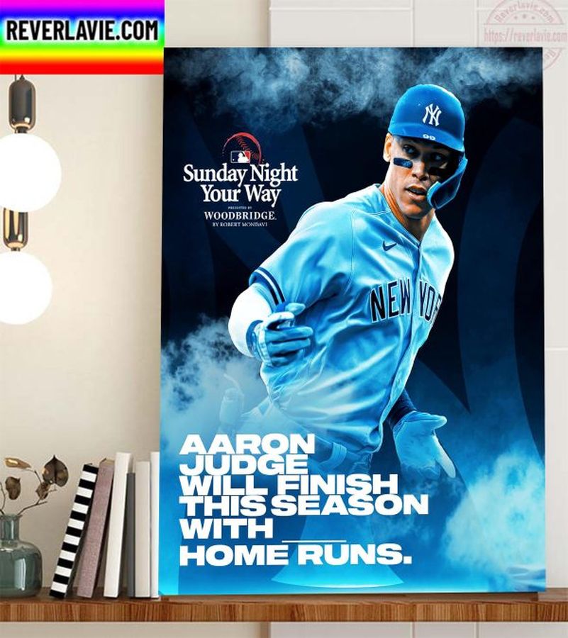Aaron Judge Finish Season By Home Runs Home Decor Poster Canvas