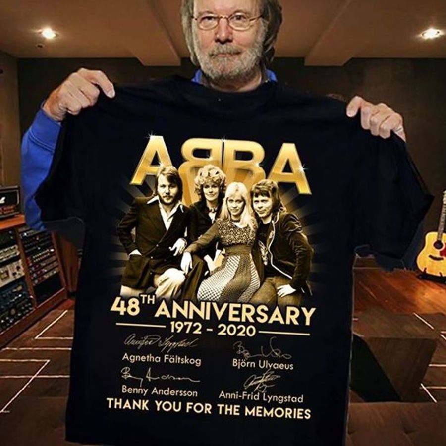 Abba 48th Anniversary 1972 2020 T Shirts Black Zzkpe All Sizes