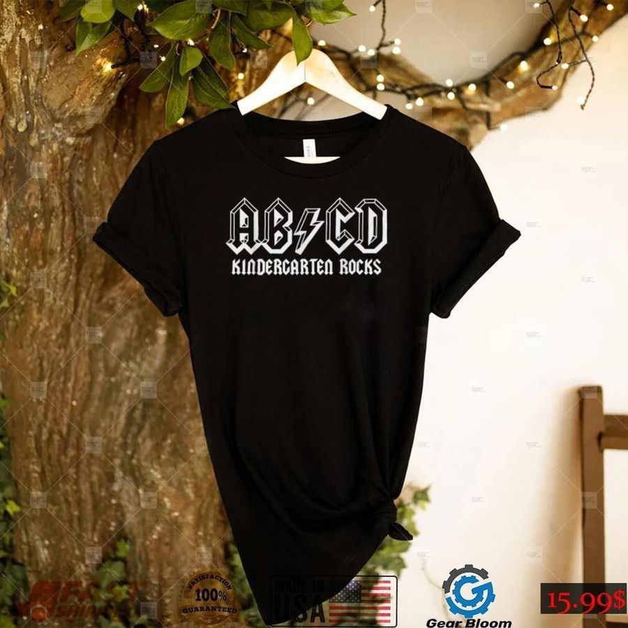 ABCD Rocks Back To School Kindergarten Rocks Funny Teacher T Shirt