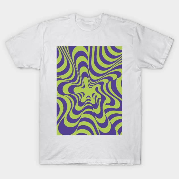 Abstract Groovy Retro Liquid Swirl Purple Green Pattern T-shirt, Hoodie, SweatShirt, Long Sleeve