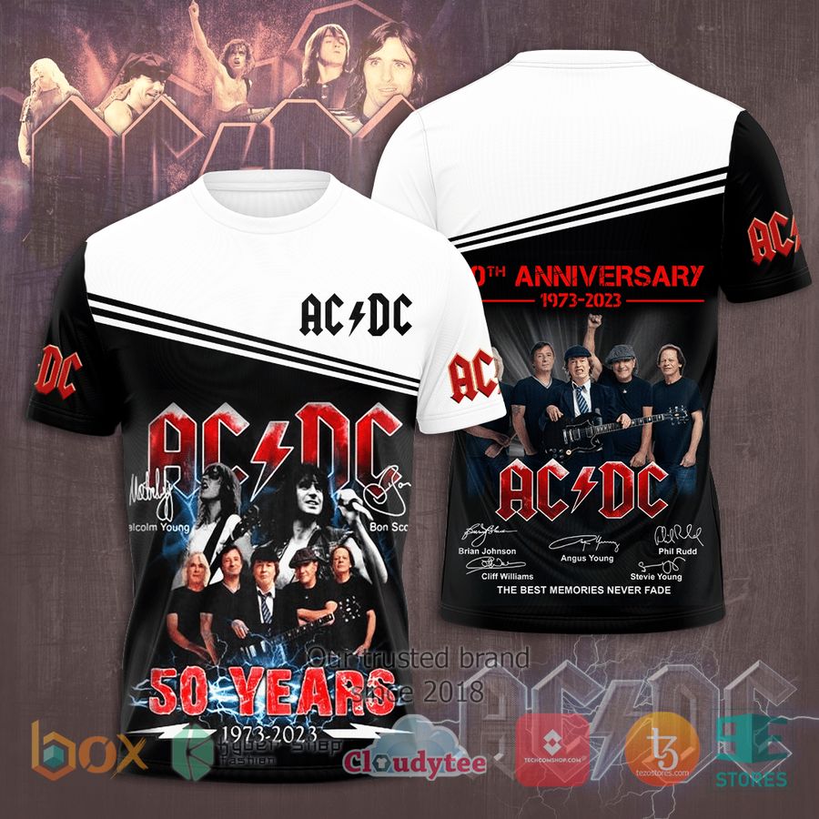 AC-DC 50 Years 1973-2023 Album 3D Hoodie, Shirt – LIMITED EDITION