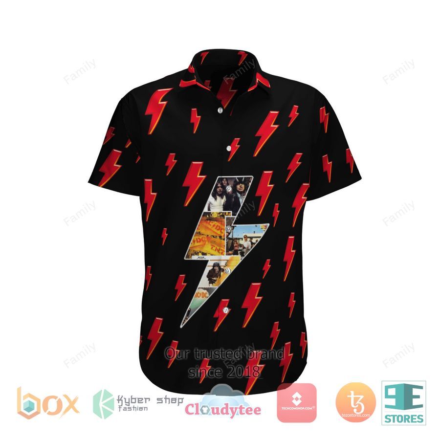 AC DC Red Lightning Black Hawaiian Shirt – LIMITED EDITION