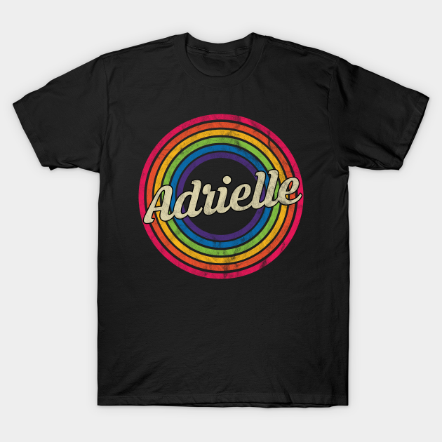 Adrielle - Retro Rainbow Faded-Style T-shirt, Hoodie, SweatShirt, Long Sleeve
