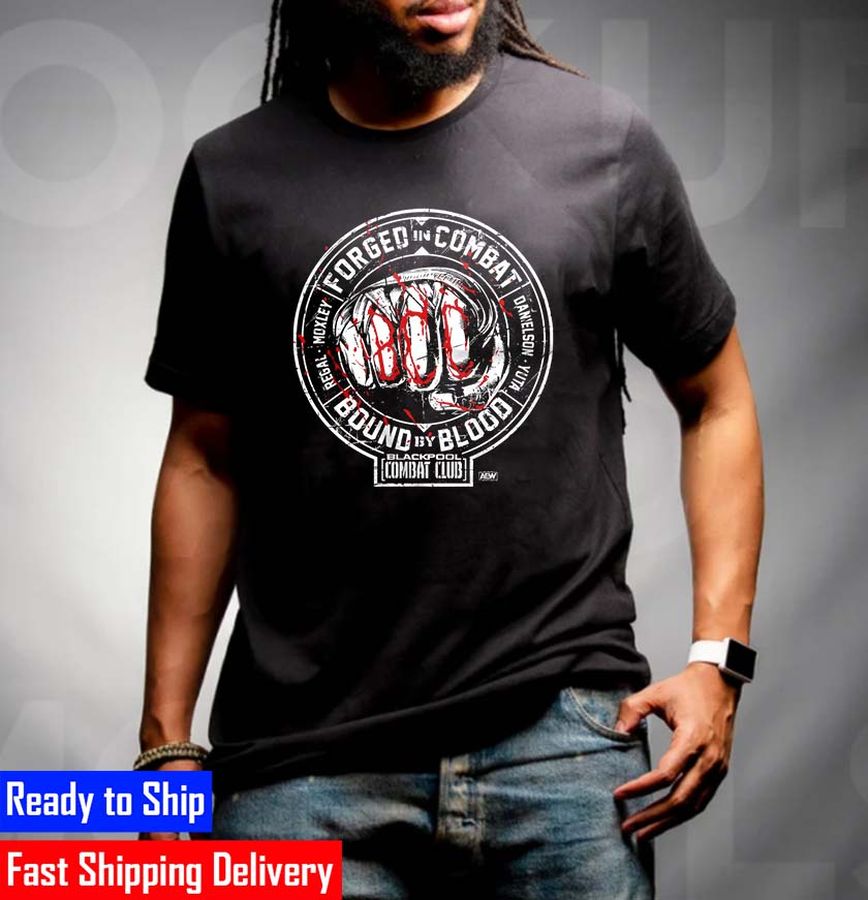 AEW All Elite Wrestling Blackpool Combat Club Pact Vintage T-Shirt