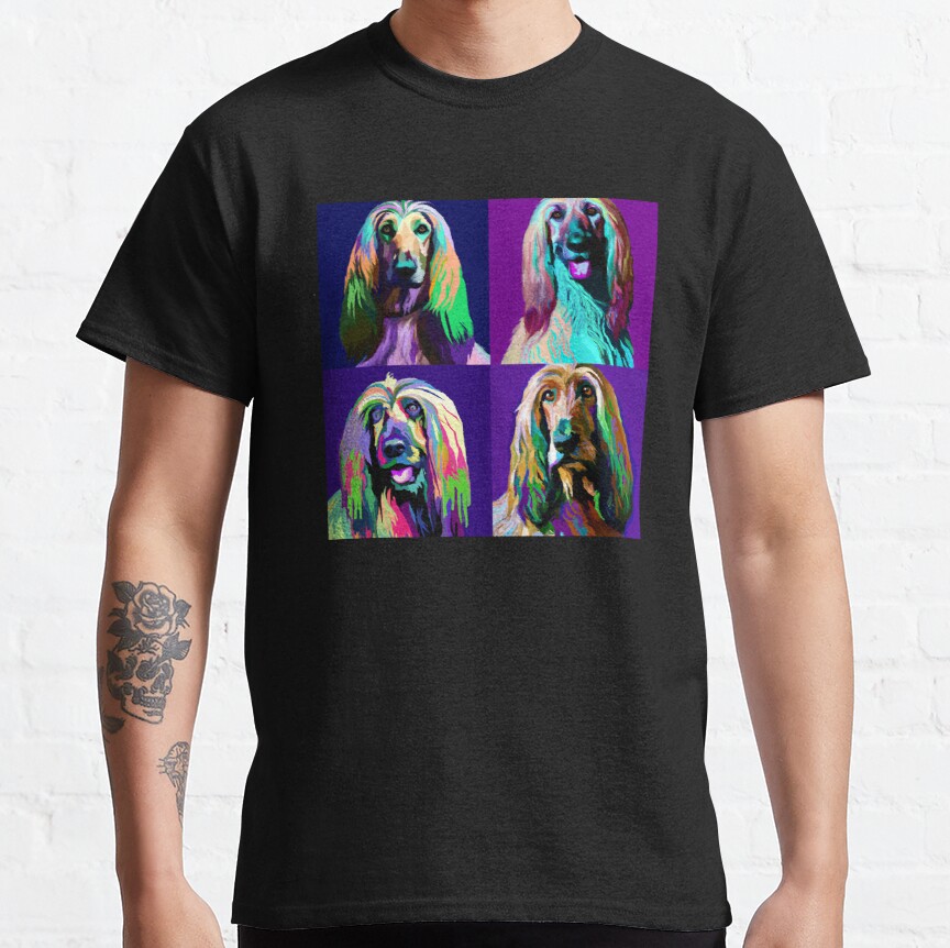 Afghan Hound Pop Art - Dog Lover Gifts Classic T-Shirt