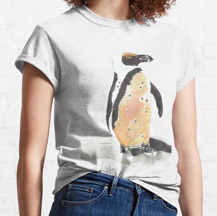 African Penguin Original Watercolor Art Classic T-Shirt