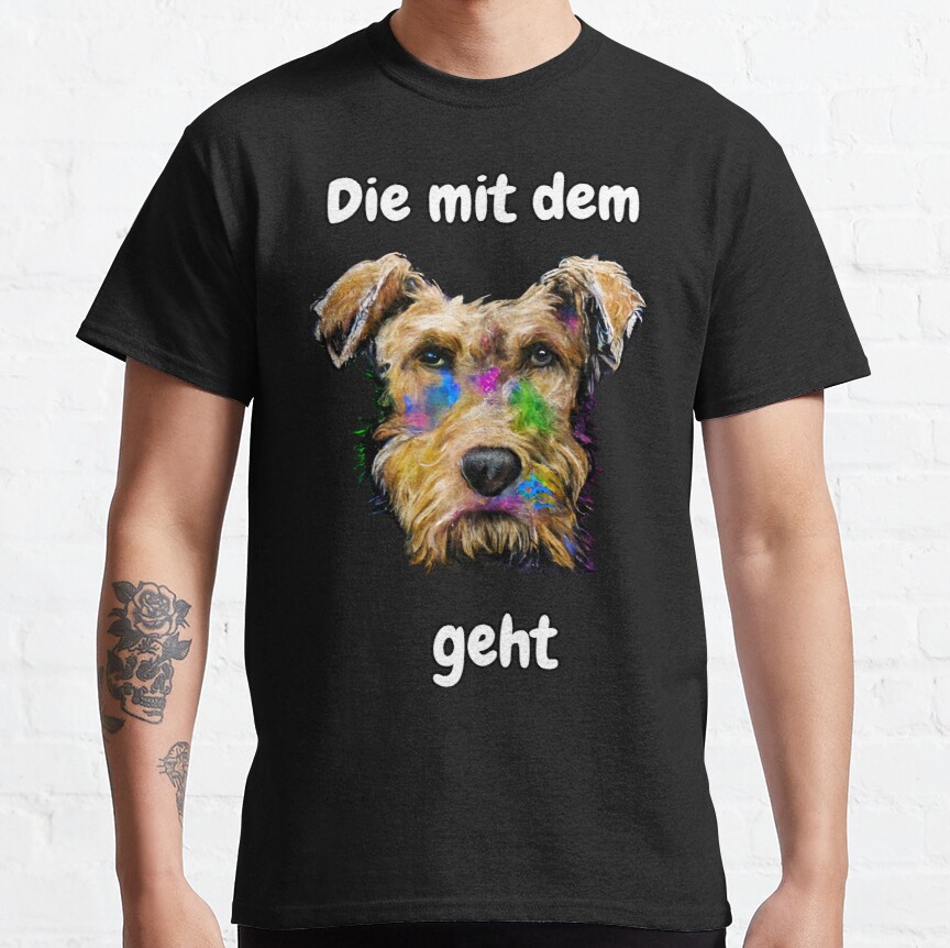 Airedale Terrier design in color Classic T-Shirt