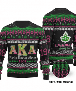 AKA Alpha Kappa Alpha 1908 Sorority Inc Ugly Christmas Sweater