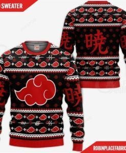 Akatsuki Naruto Ugly Christmas Sweater All Over Print Sweatshirt Ugly