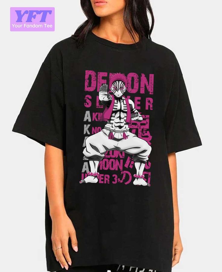 Akaza Kimetsu No Yaiba Upper Moon 3 Demon Slayer Unisex T-Shirt
