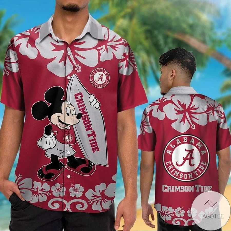 Alabama Crimson Tide 038; Mickey Mouse Hawaiian Shirt