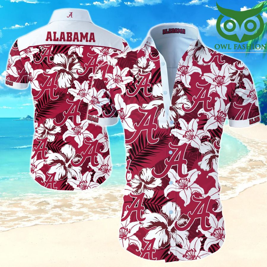Alabama Crimson Tide team logo Hawaiian Shirt