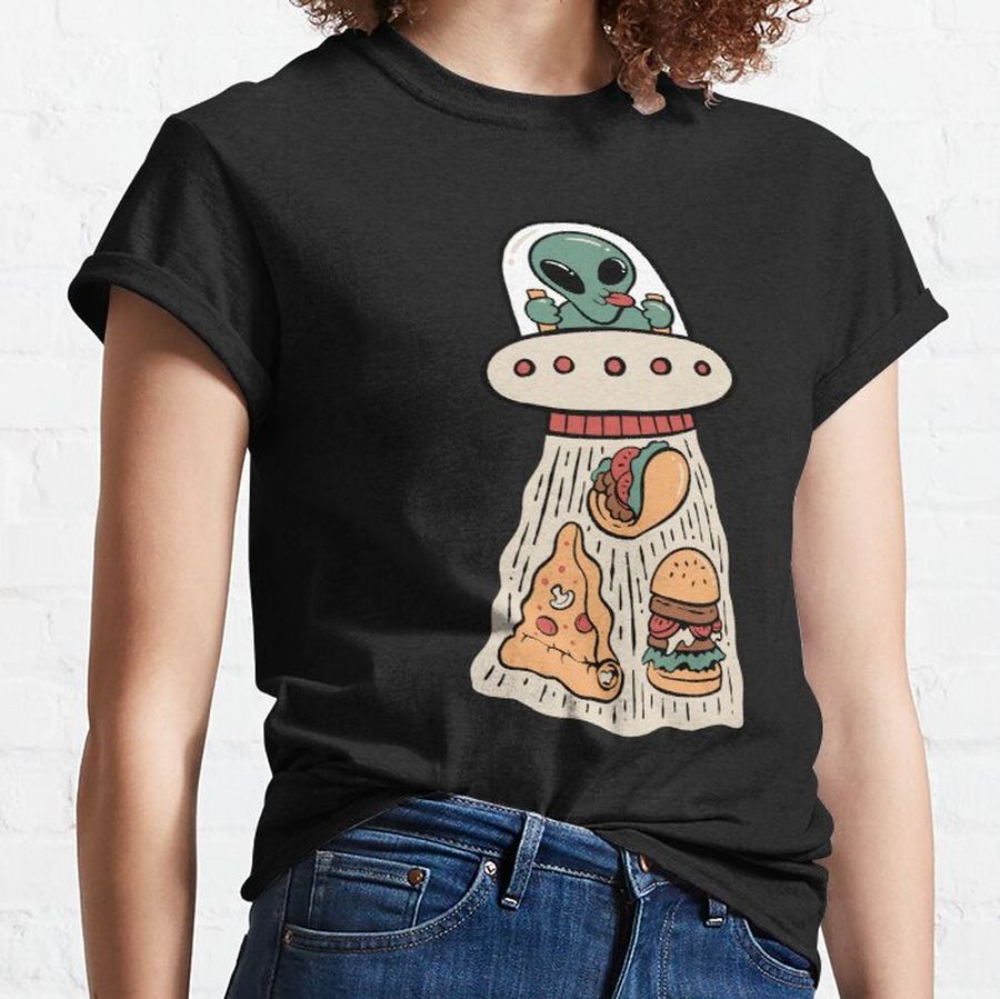 Alien Foodie Invasion Classic T-Shirt