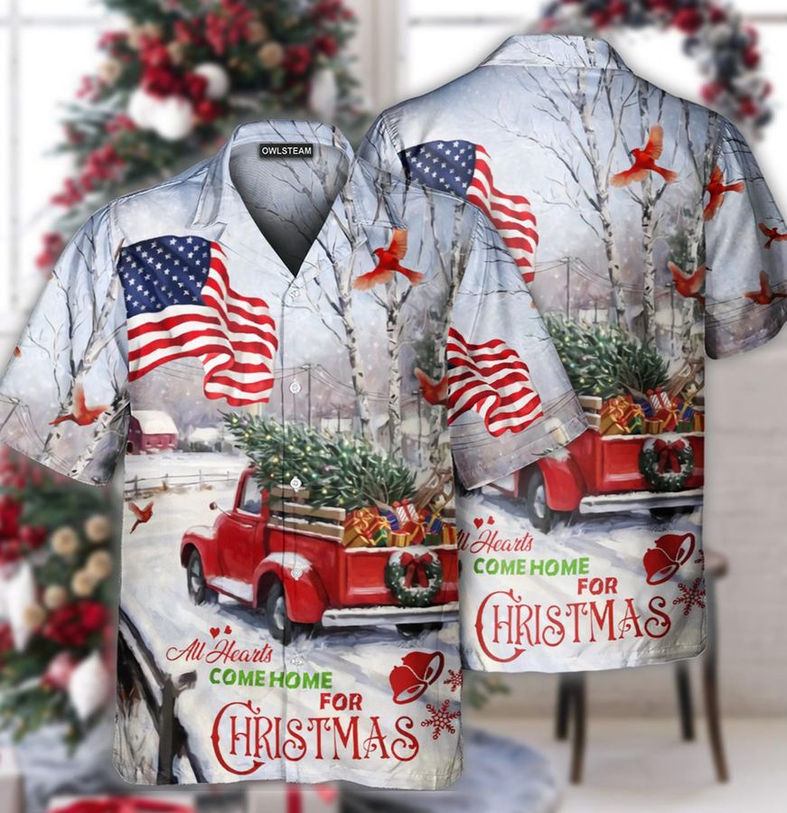 All Hearts Come Home For Christmas Hawaiian Shirt