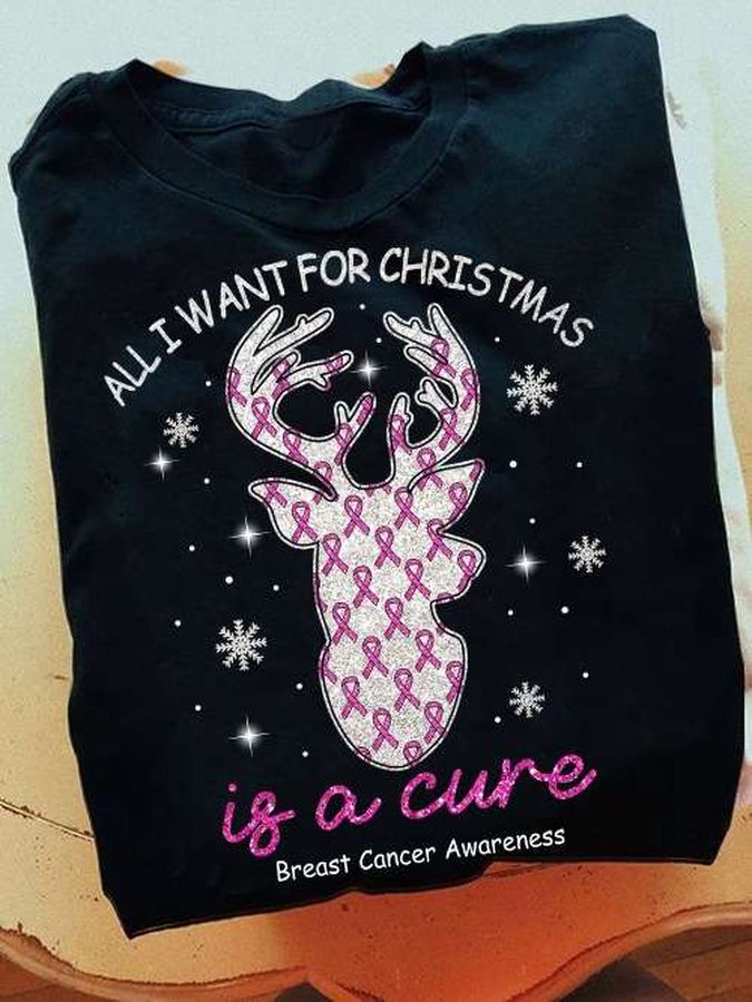 All I want for Christmas is a cure – Breast cancer awareness, deer cancer ribbon