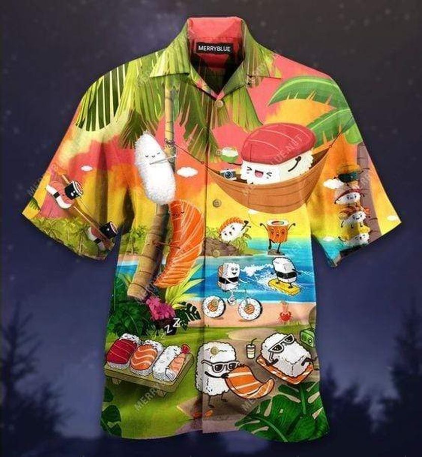 Aloha Sushi Cute Hawaiian Shirt Pre13769, Hawaiian shirt, beach shorts, One-Piece Swimsuit, Polo shirt, funny shirts, gift shirts, Graphic Tee